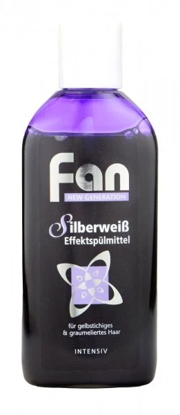 Fan Silberweiß Effektspülmittel für gelbstichiges und graumeliertes Haar, 100 ml