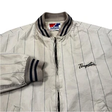 Vintage Swingster Jacket Men's Large Varsity 80s Bomber Racing Baseball Stripe