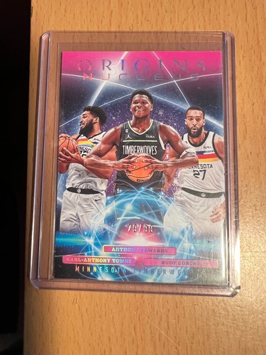 2023-24 Panini Origins Nucleus Pink #21 K.Towns/R.Gobert/A.Edwards #79/99 - Bild 1 von 2