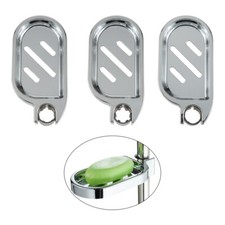 Bathroom Shelf Soap Dish Holder Rack Storage Organiser Tray Case No Drilling