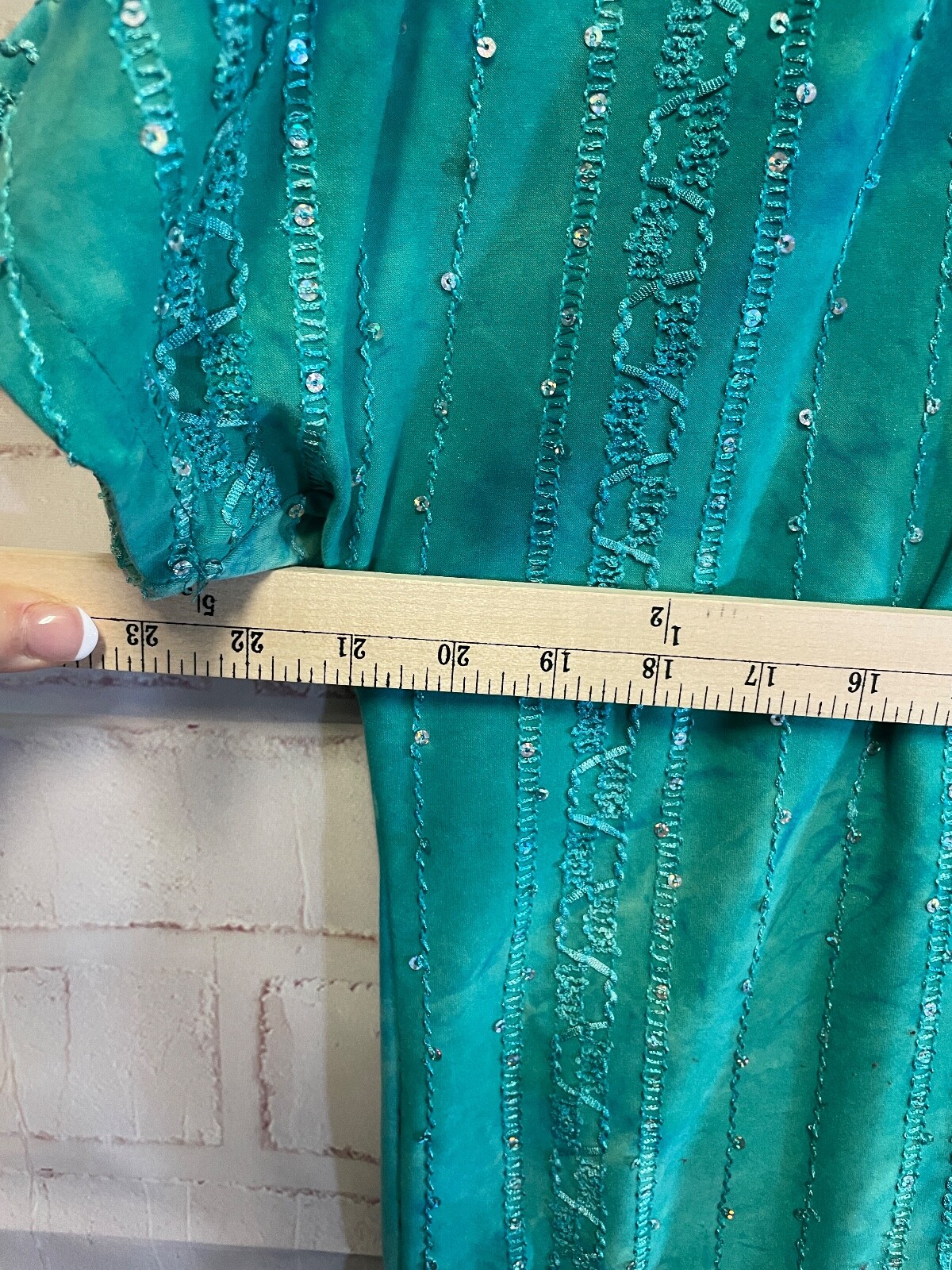 SHANNON FORD New York Top, Seafoam Green, Sequined Embroidered, Women's