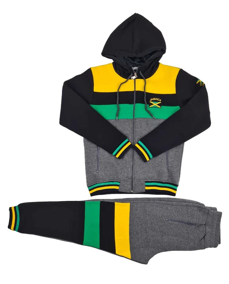 Time Is Money Uomo Urban Cjamaica Tuta, Nuovo Hip Hop Era Peviani Chrcol Grigio - Immagine 2 di 4