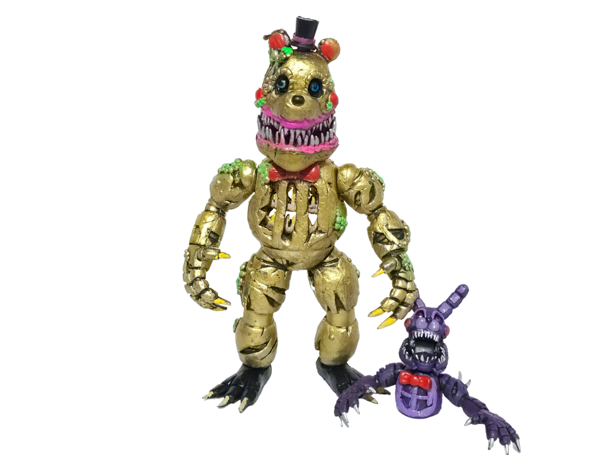 TOY FIGURE MEXICAN Five Nights at Freddy's TWISTED FREDDY GOLDEN