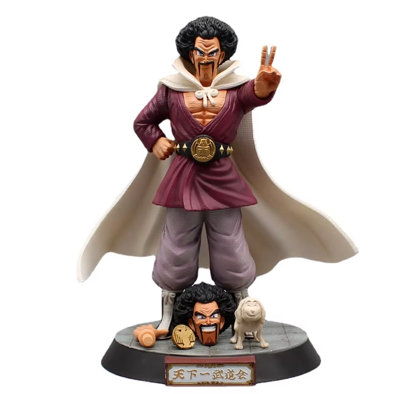 23Cm Dragon Ball Z Mister Satan Figure Hercule Ring Name Mark PVC