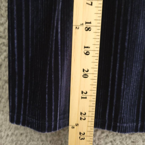 Leith Womens Crop Top Blue Velvet Spaghetti Strap V Neck Stretch Pullover L New - Picture 4 of 9