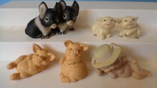 Ceramic Pig Figurine Lot  Vintage  Current  Collection