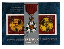 SIGNÉ - 200th anniversary of Napoléon 1769 - 1969  - lot signé au dos