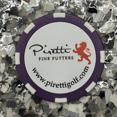 1 Piretti Golf Fine Putters Poker Chip Ball Marker (Purple) NEW