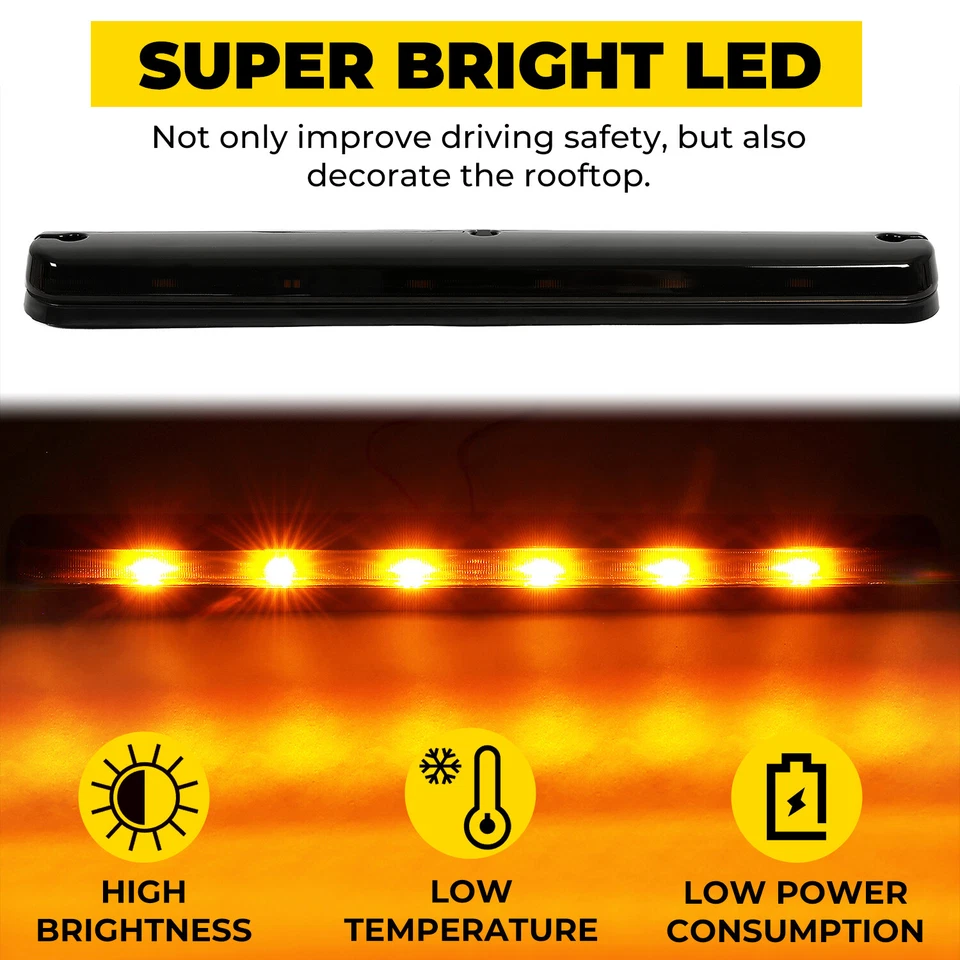 Center LED Roof Marker Cab Light For Chevrolet Silverado 2500HD 3500HD 2007-2021 - Imagem 2 de 4