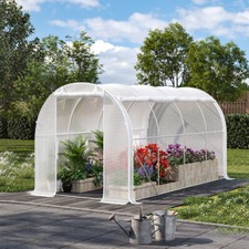 Walk-in Polytunnel Greenhouse Warm Shed Framed Cover Galvanised Steel 19mm Pipe