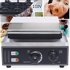Commercial Electric Donut Maker Nonstick Doughnut Baker Machine Stainless Steel