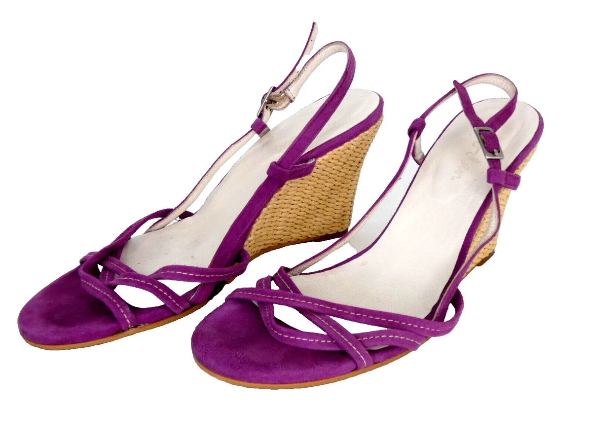 Purple wedge shop sandals uk