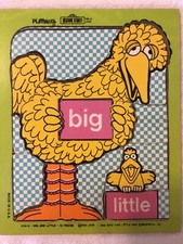 Vintage PLAYSKOOL Puzzle wooden MUPPETS Big Bird and Little Bird 315-13