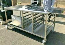 NEW 66" Donuts Table Working Station Glazing Dipper Sugar Pan Bottom Basket NSF