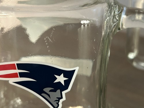 Barattolo NFL New England Patriots Mason con manico e coperchio tazza barra vetro 20 oz NUOVO - Foto 2 di 5