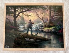 Timbro Thomas Kinkade NON VA MOLTO MEGLIO TK-104T Pesca Paesaggio Maschile
