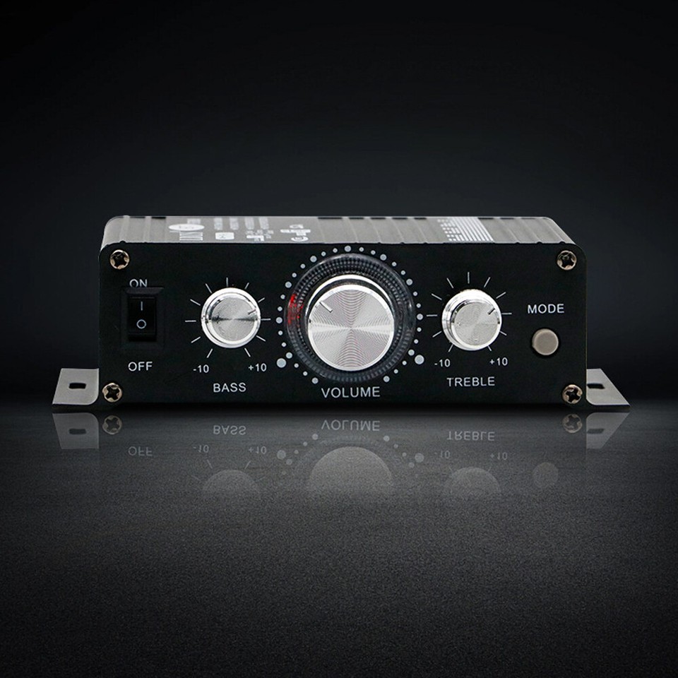 12V HiFi 2 Channel Power Amplifier Mini Stereo Audio FM Car Home AMP