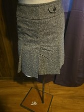 vintage wool pleated skirt brown