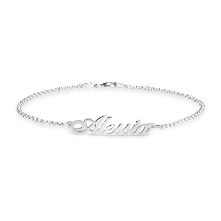 Name Bracelet -925 Sterling Silver Personalized Your Name Bracelet