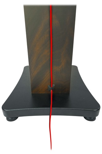 (2) Stojaki głośnikowe Rockville SS28D ciemne drewno ziarno 28" pasują do Mackie CR4-XBT - Zdjęcie 4 z 9