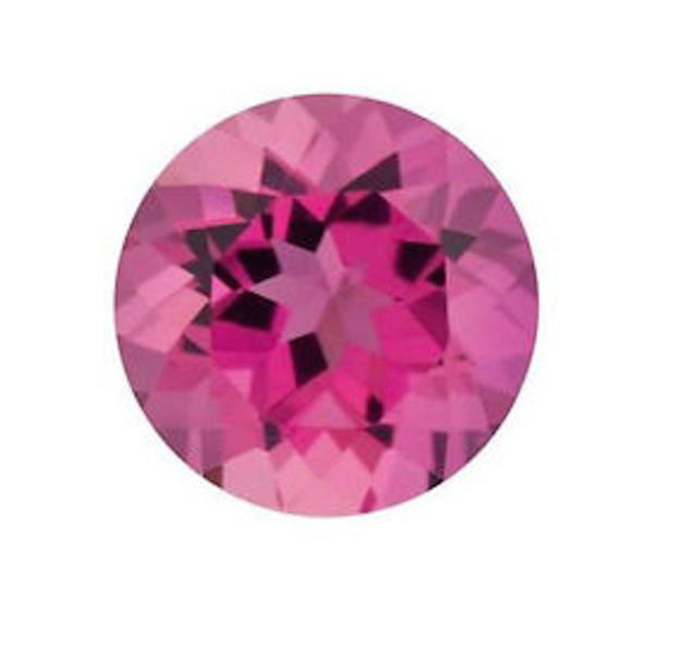 Natural Pink Tourmaline Round Faceted AAA Loose Gemstones (1.5mm 6mm