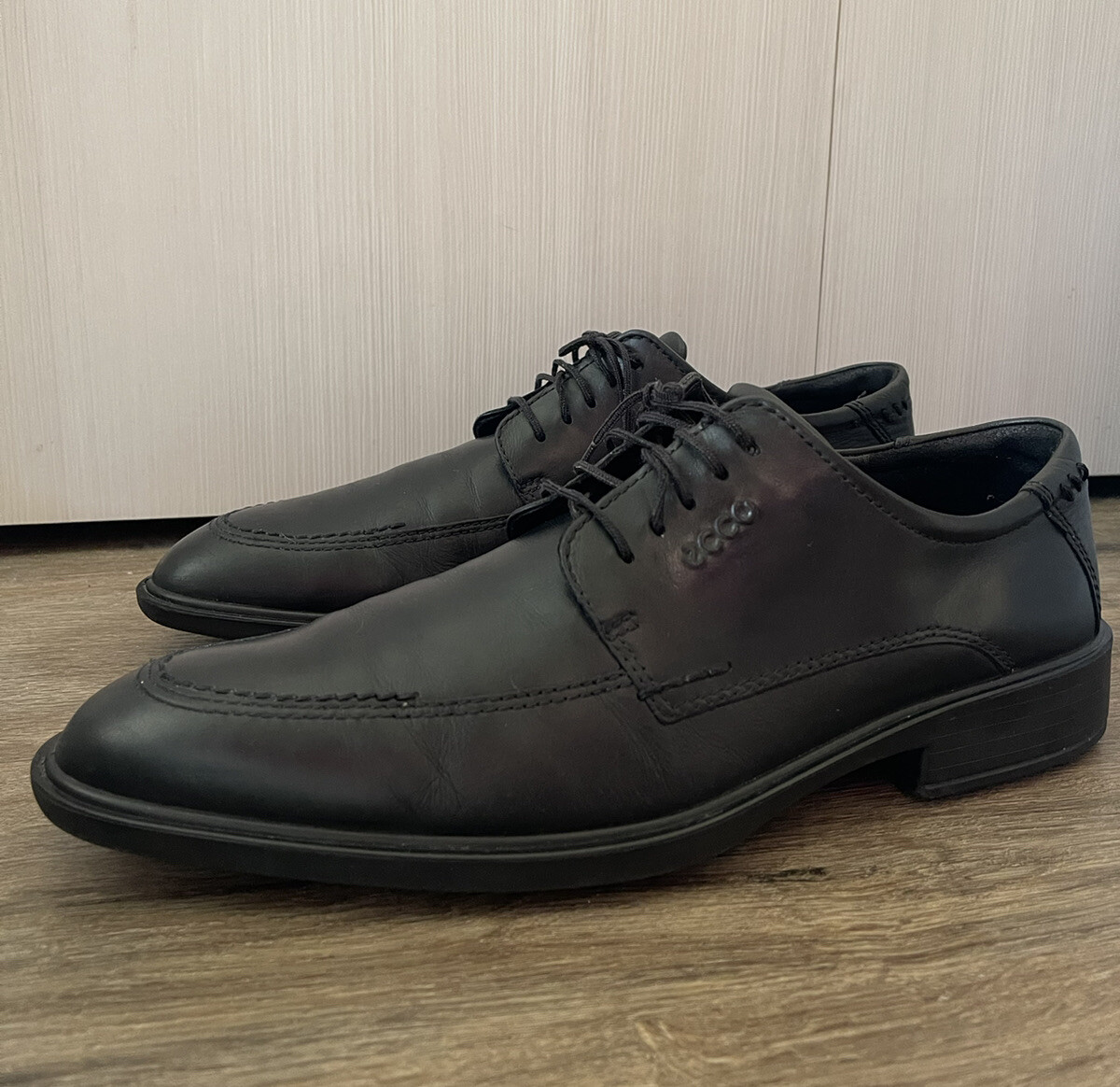 SAOLA Scarpe eleganti Oxford stringate Ecco 49514 da uomo in pelle nera tinta unita taglia 45 US 11 5