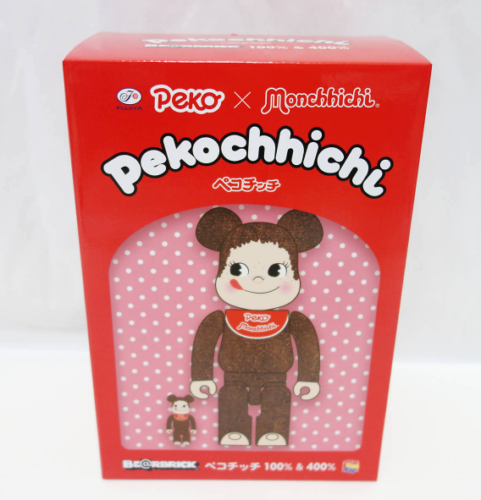 MEDICOM TOY BE@RBRICK Pekochhichi 100% 400% Fujiya Peko Monchhichi  Bearbrick New