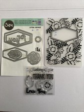 Sizzix Framelits, Textured Impressions w/ stamps For You coordinating set