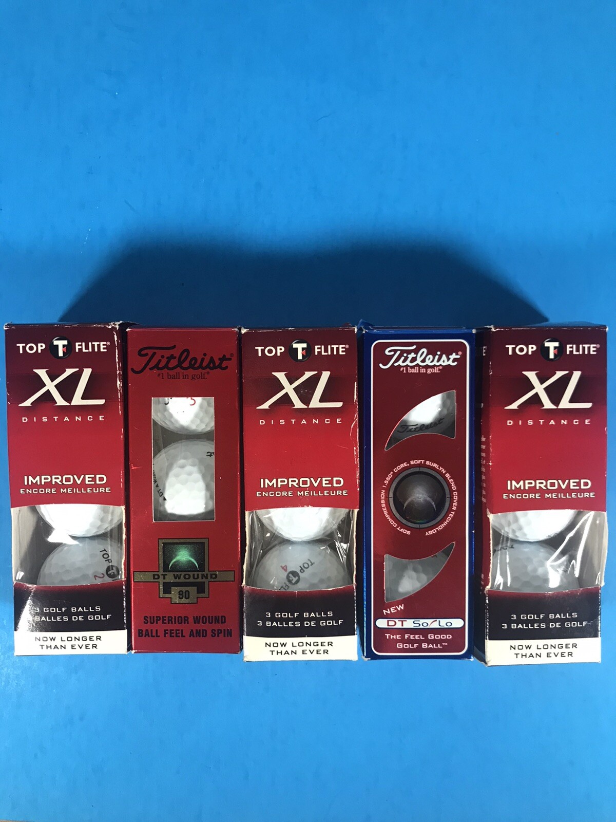 Lot of 3 Top Flite XL 3 Pack & 2 Titleist 3 pack Golf Balls “New” eBay