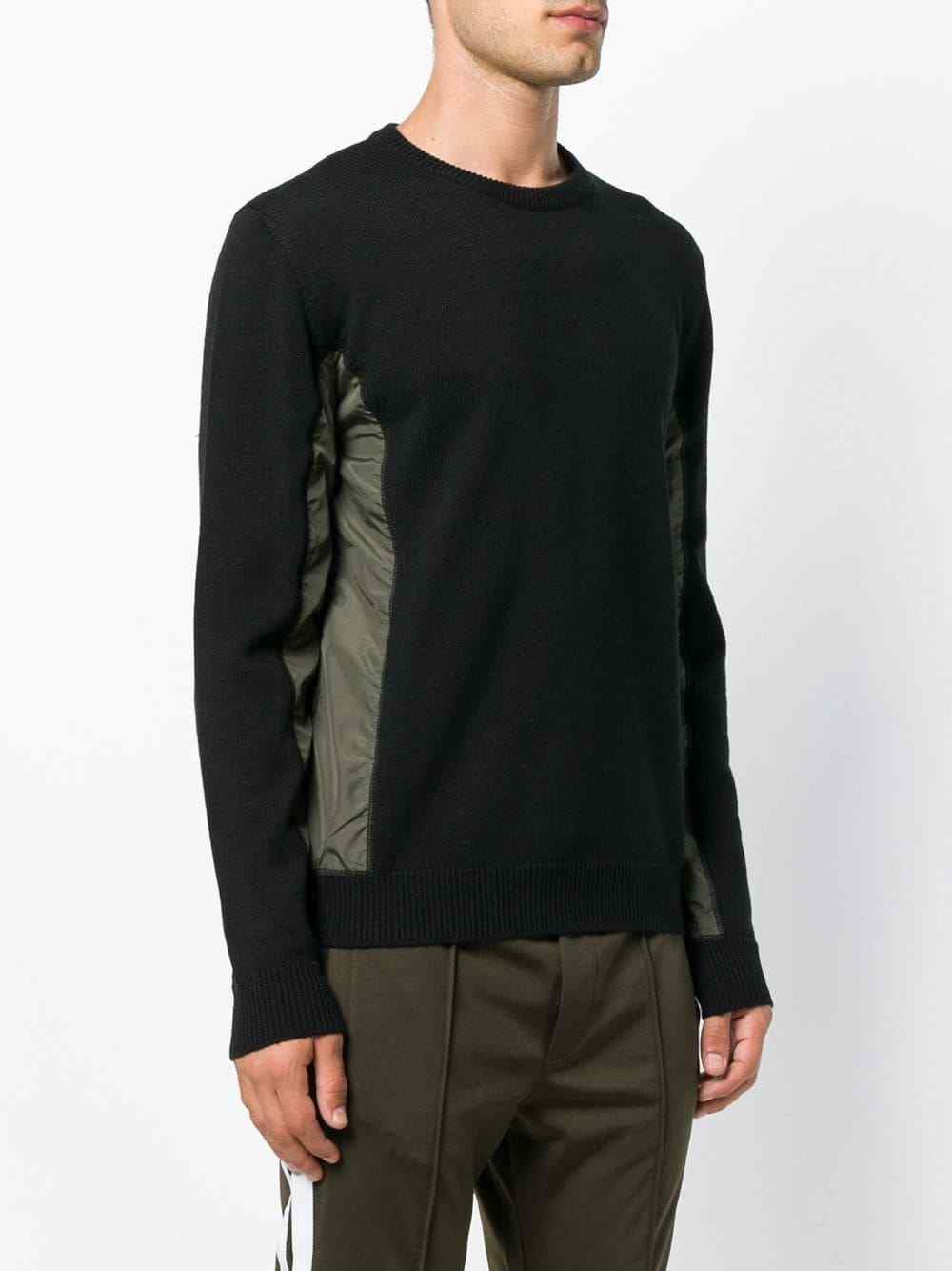 Les Hommes Urban Contrasting Panel Sweater In Black RRP £315