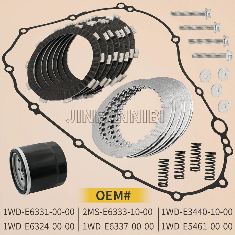 Kit de embreagem molas resistentes, gaxeta e filtro de óleo para Yamaha YZF R3 2015-2023 - Imagem 2 de 4