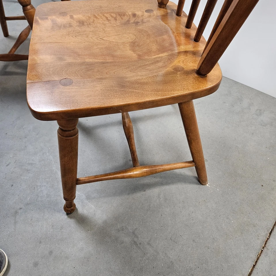 Juego De Colección De 2 Sillas De Comedor Ethan Allen Heirloom Nuez Moscada Arce 10-6000 Foto 4 de 4