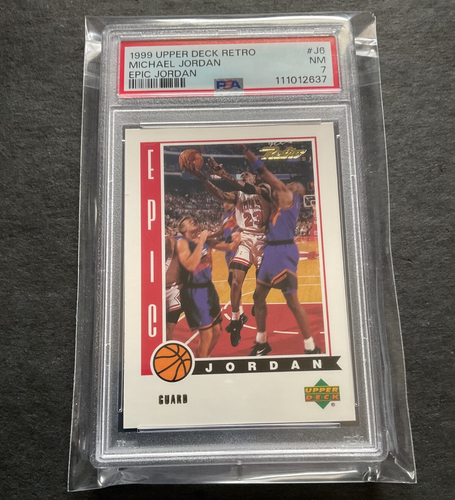 1999 Upper Deck Retro Epic Jordan J6 Michael Jordan Graded PSA 7 NEAR MINT