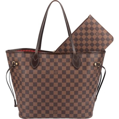 Louis Vuitton Monogram Damier Ebene  Neverfull MM Shoulder Bag Tasche