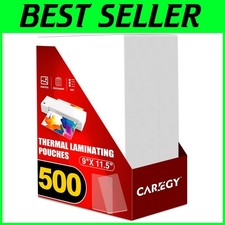 Crystal Clear Lamination Pouches, 500 Pack, 9 x .5 Inches