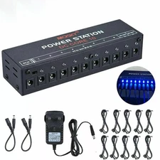 Guitar Effect Pedal Power Supply Station 10 Isolated Outputs for 9V 12V 18V