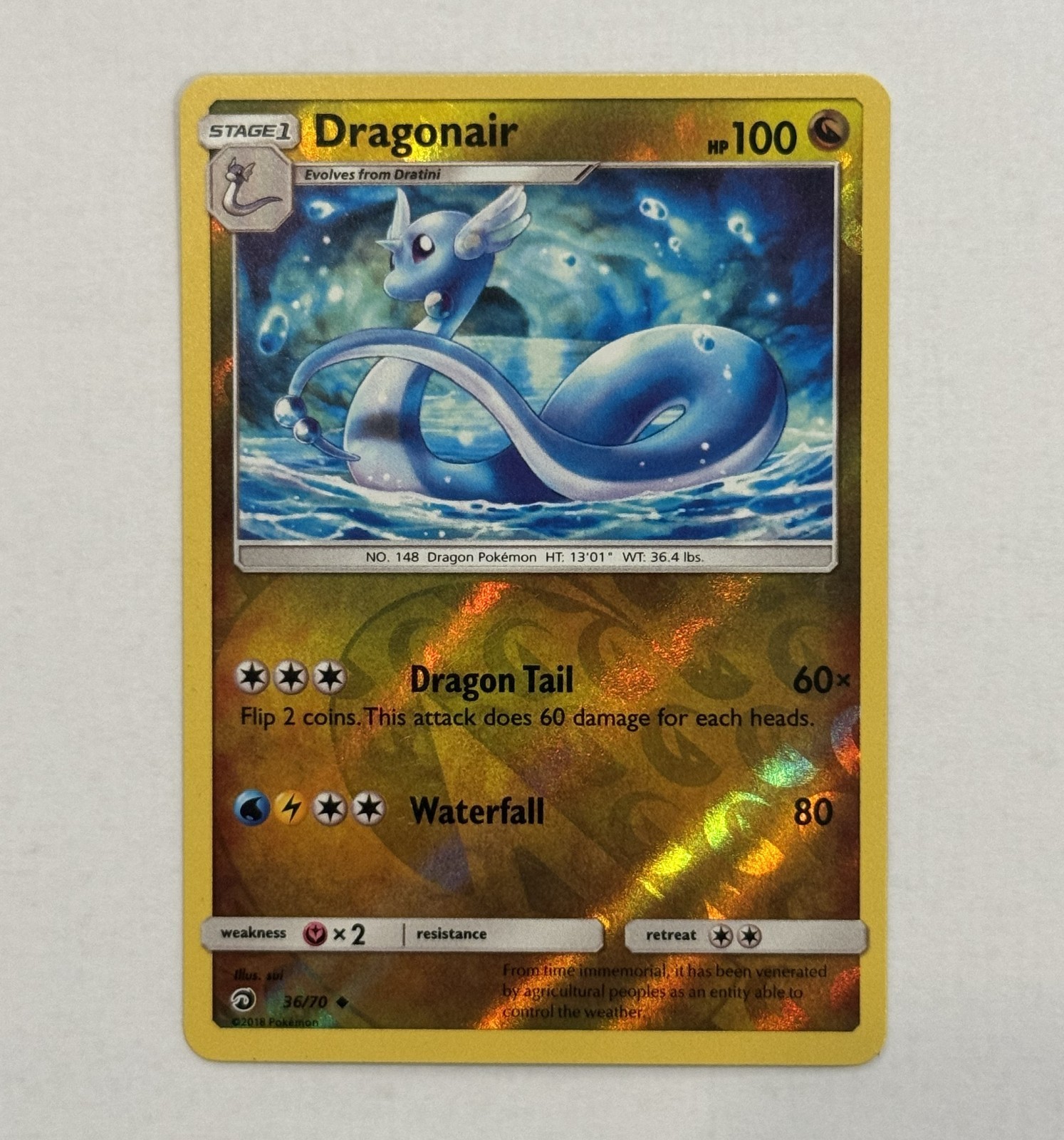 Dragonair 36/70 REVERSE HOLO Dragon Majesty 2018 Pokémon TCG Uncommon🔥