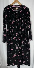 Aria Collection Womens Size Medium Knit Velour Long Sleeve Ballet Nightgown