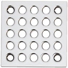E4401 Square Shower Drain Grate, Silver