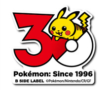Pok mon 30th Anniversary Sticker B-SIDE LABEL Waterproof Form