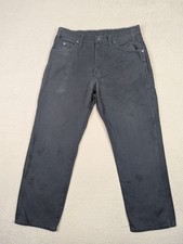 Dickies Canvas Navy Faded Blue Carpenter Pants Skater Grunge Mens True Sz 34X29