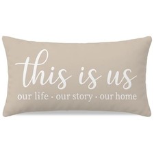 Decorative Throw Pillow Cover 12x20 Inch 20" x 12" Pack of 1 Warm Taupe
