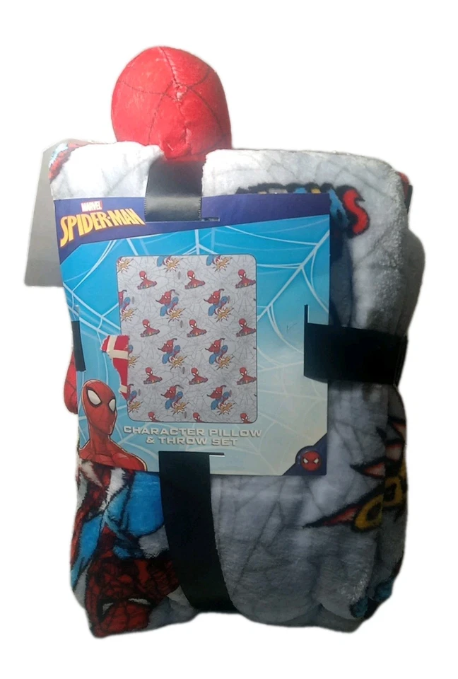 Juego de almohada y tiro de personaje Marvel Spiderman nuevo Foto 3 de 4