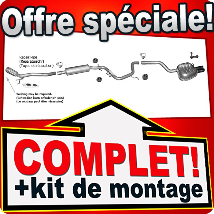 Tuyau d'échappement Skoda Octavia II 1.9 TDi pour supprimer les bruits de moteur