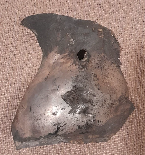 Rare Civil War:  Confederate States pitcher remnant with bullet hole, Virginia
