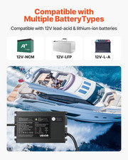 Marine Battery Charger, 1-Bank, 5A 12V Onboard Boat Charger, Trailer