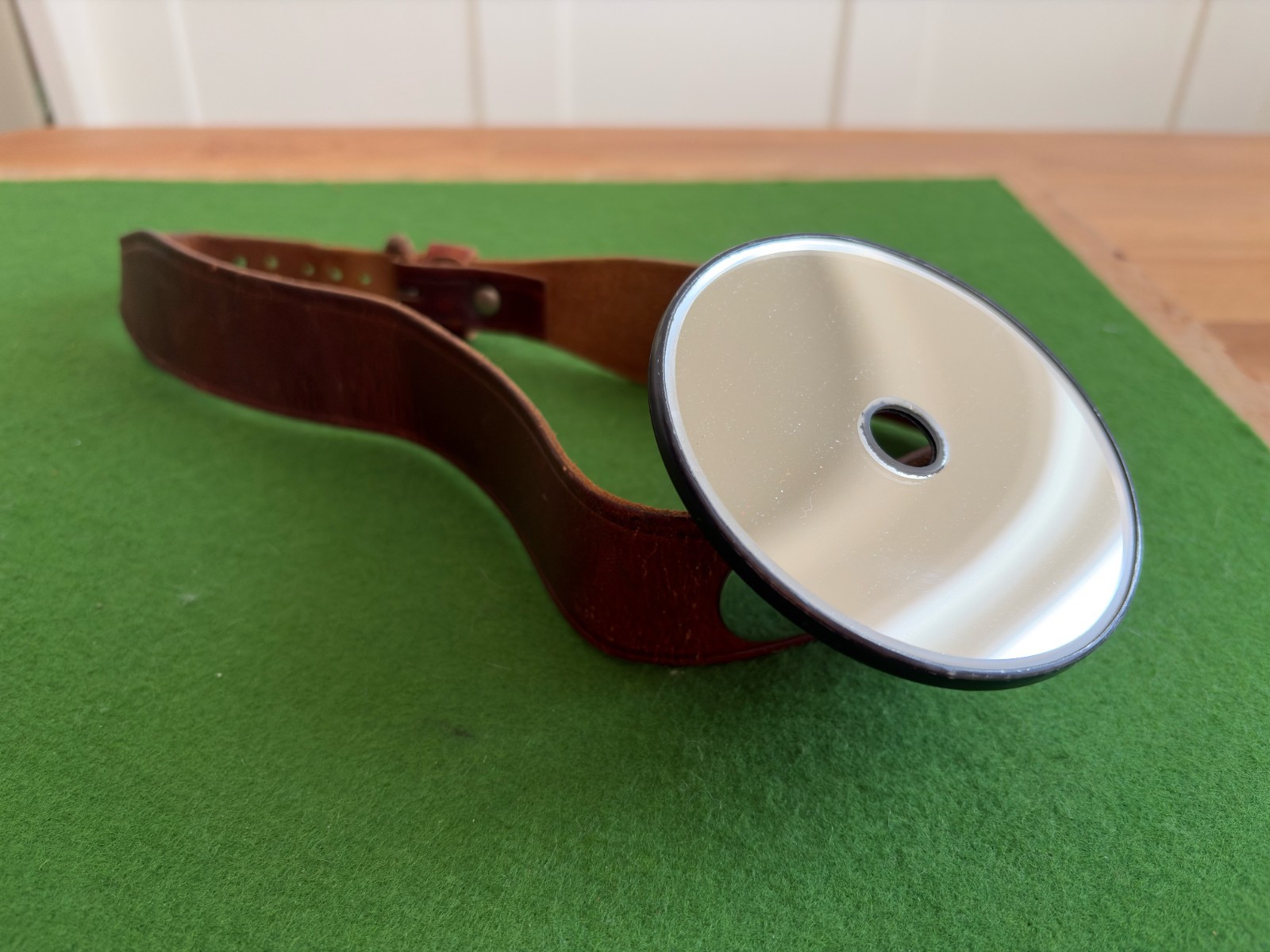 Vintage Doctor’s Head Mirror Reflector w/ Leather Headband USA