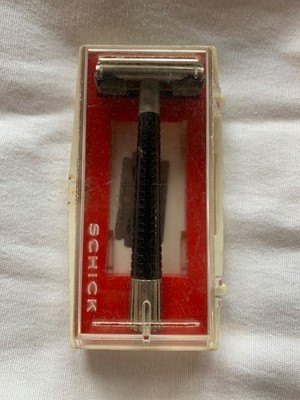 Vintage 1960's Schick silver tip DE, Krona Safety Razor.