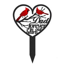 Memorial Grave Markers Cardinals Garden Stake Memorial Metal Grave Stake Deco...