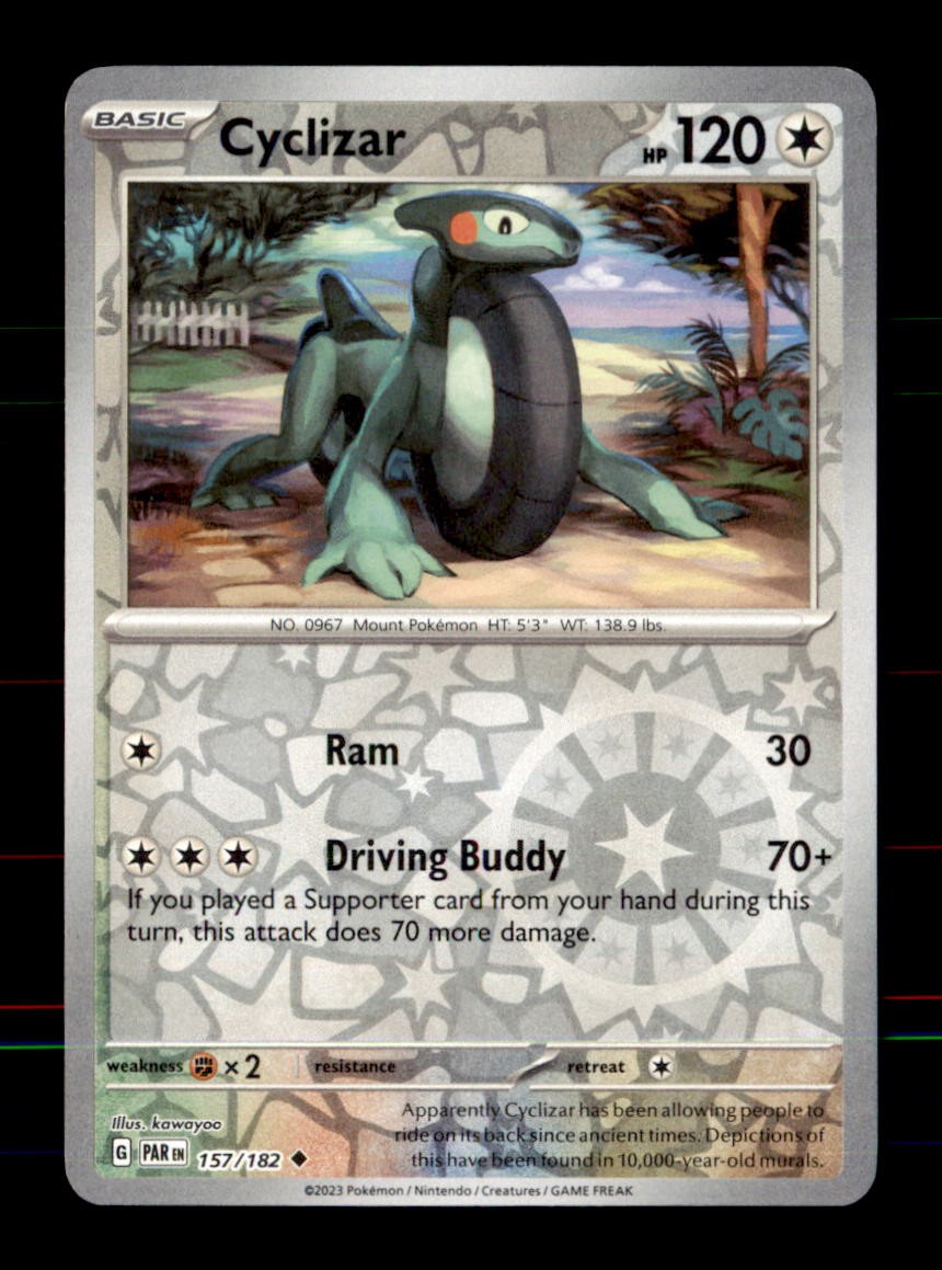 Cyclizar 157/182 Uncommon Paradox Rift Pokemon Reverse Holo Near Mint